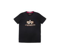 Alpha Industries Maglietta Basic Stampa Foil Nero/Oro XL Nero