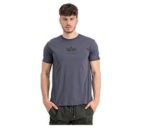 Alpha Industries Maglietta Basic T ML da Uomo T-Shirt, Greyblack/Black, 3XL