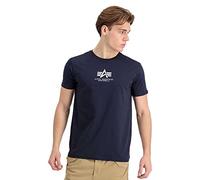 Alpha Industries Maglietta Basic T ML da Uomo T-Shirt, Rep. Blu, S