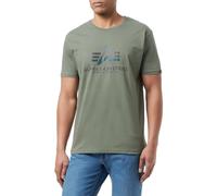 Alpha Industries Maglietta Basic T Rainbow Ref Uomo T-Shirt, Verde d'Epoca