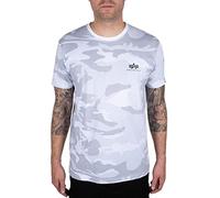 Alpha Industries Maglietta Basic T Small Logo Camo Uomo White