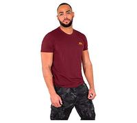Alpha Industries Maglietta Basic T Small Logo per Uomo Burgundy