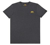 Alpha Industries Maglietta Basic T Small Logo per Uomo Charcoal Heather