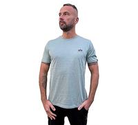 Alpha Industries Maglietta Basic T Small Logo per Uomo Dusty Green