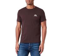 Alpha Industries Maglietta Basic T Small Logo per Uomo Hunter Brown