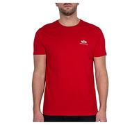 Alpha Industries Maglietta Basic T Small Logo per Uomo T-Shirt, RBF Red, M