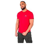 Alpha Industries Maglietta Basic T Small Logo per Uomo Speed Red