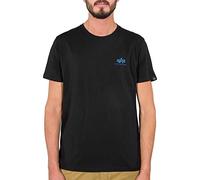 Alpha Industries Maglietta Basic T Small Logo per Uomo T-Shirt, Black/Blue, X-Large