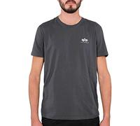 Alpha Industries Maglietta Basic T Small Logo per Uomo T-Shirt, Greyblack, M