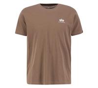 Alpha Industries Maglietta Basic T Small Logo per Uomo T-Shirt, Taupe, S