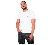 Alpha Industries Maglietta Basic T Small Logo per Uomo T-Shirt, White, 5XL