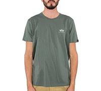 Alpha Industries Maglietta Basic T Small Logo per Uomo Vintage Green