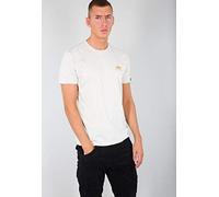 Alpha Industries Maglietta Basic T Small Logo per Uomo Vintage White