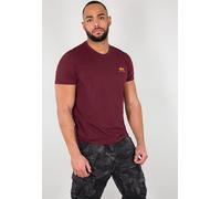 Alpha Industries Maglietta Basic T Small Logo / Unisex Borgogna S Rosso