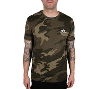 Alpha Industries Maglietta Basic T Small Logo Uomo T-Shirt, Olive Camo, XXL