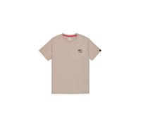 Alpha Industries Camo Logo Puff Print Backprint T-Shirt Magliette Taglia XL - Beige