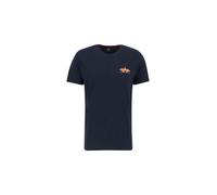 Alpha Industries Puff Print Logo Backprint T-Shirt Magliette Taglia M - Blu