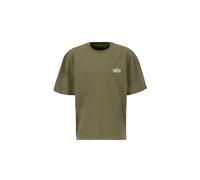 Alpha Industries Signature Backprint T-Shirt Magliette da uomini Taglia M - Verde oliva