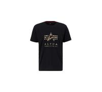 ALPHA INDUSTRIES Maglietta 'Camo PP T' marrone / cachi / verde sfumato / nero Uomo ALPHA INDUSTRIES L