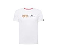 Alpha Industries Alpha Label T-Shirt Magliette da uomini Taglia S - Bianco