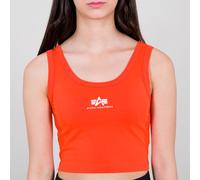 Alpha Industries Maglietta da donna Basic Crop-Tank SL Donna Atomic Rosso M Rosso
