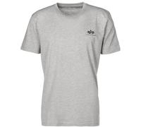 Alpha Industries Maglietta Basic T Small Logo per Uomo T-Shirt, Grey Heather, XXX-Large