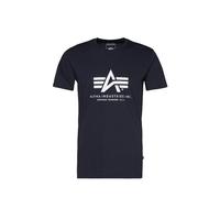 ALPHA INDUSTRIES Maglietta navy / bianco Uomo ALPHA INDUSTRIES XL navy / bianco