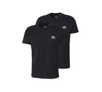 Alpha Industries Basic Small Logo T-Shirt 2 Pack Magliette Taglia S - Nero