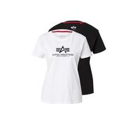 Alpha Industries New Basic Big Logo T-Shirt 2 Pack Magliette Taglia S - Nero/Bianco