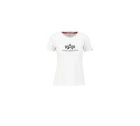 ALPHA INDUSTRIES Maglietta nero / bianco, Taglia XS