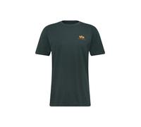 Alpha Industries Basic T Small Logo T-Shirt, Dark Petrol, M Uomo