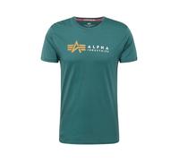 ALPHA INDUSTRIES Maglietta smeraldo / arancione / bianco, Taglia S