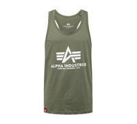 ALPHA INDUSTRIES Maglietta verde / bianco, Taglia L