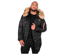 ALPHA INDUSTRIES Giacca invernale 'Airborne' grigio / rosso / nero / bianco, Taglia L