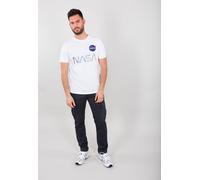 Alpha Industries NASA Maglietta riflettente / Unisex White XXL Bianco