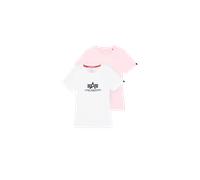 Alpha Industries New Basic Big Logo T-Shirt 2 Pack Magliette Taglia XS -