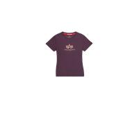 Alpha Industries New Basic Big Logo T-Shirt Magliette Taglia M - Prugna