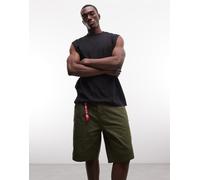 Alpha Industries - Pantaloncini cargo kaki scuro-Verde W33