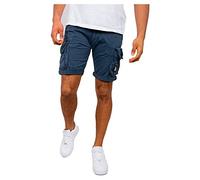 Alpha Industries Pantaloncini Corti da Uomo con Patch New Navy