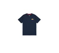 Alpha Industries Puff Print Logo Backprint T-Shirt Magliette Taglia M - Blu