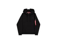 Alpha Industries Red Stripe Hoodie Taglia 2XL - Nero/Bianco