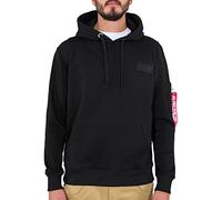 Alpha Industries Red Stripe Hoody Felpa con Cappuccio da Uomo Black/White