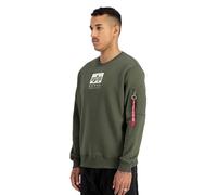 Alpha Industries Satin Logo Felpa da Uomo Dark Olive XL