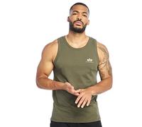 Alpha Industries Serbatoio Small Logo da Uomo Dark Olive