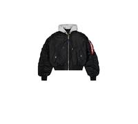 Alpha Industries Giacca bomber corta con cappuccio leggera da donna Nero XS