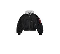 Alpha Industries Shorts Hooded Light Loose Giacche bomber Taglia S - Nero