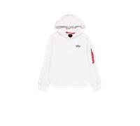 Alpha Industries Signature Back Print Hoodie Taglia S - Bianco