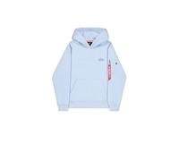 Alpha Industries Signature Backprint Hoodie da Uomo Artic Blue L