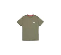 Alpha Industries Signature Backprint T-Shirt Magliette da uomini Taglia M - Verde oliva