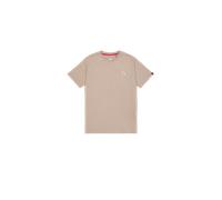Alpha Industries Signature Puff Print Backprint T-Shirt Magliette Taglia L - Beige